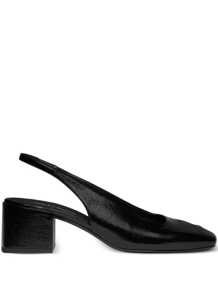 Pantofi cu toc Courreges slingback negru