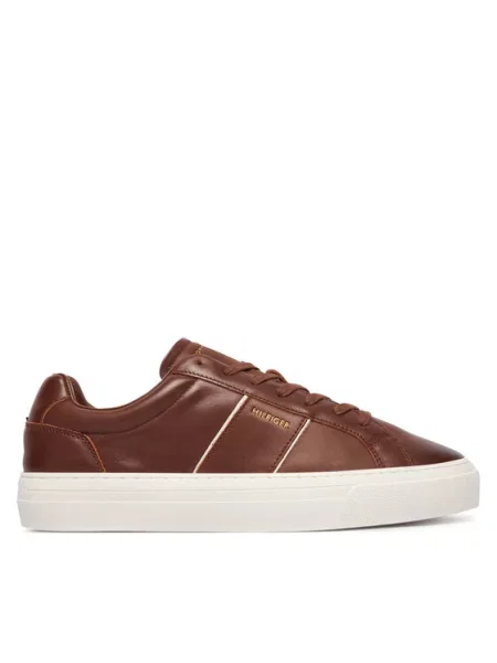 Tommy Hilfiger Sneakers Dress Casual Leather Sneaker maro