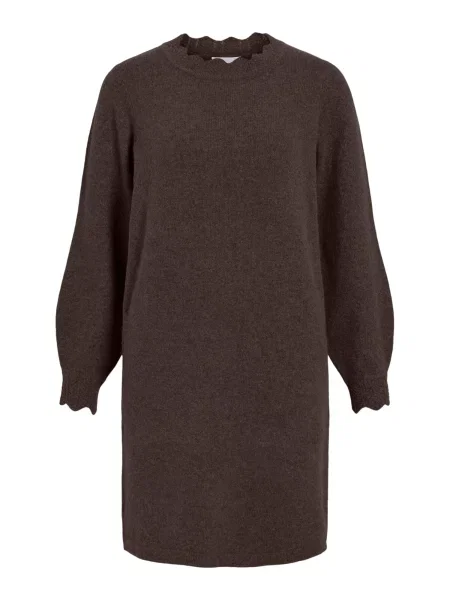 VILA Rochie tricotat VINikolina închis maro