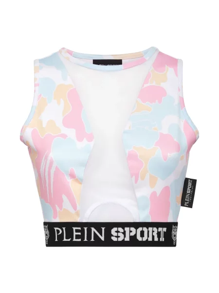 Top Plein Sport w kamuflażu o krotszym kroju do biegania