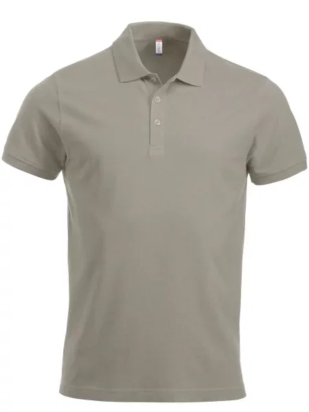 Clique Classic Lincoln S/S – klasyczne polo z bawełny nowoczesny krój – silver szara