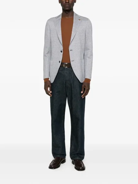 Sacou Latorre cu model herringbone albastru