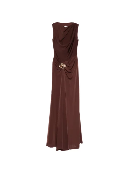 Rochie maxi Rebecca Vallance drapată maro