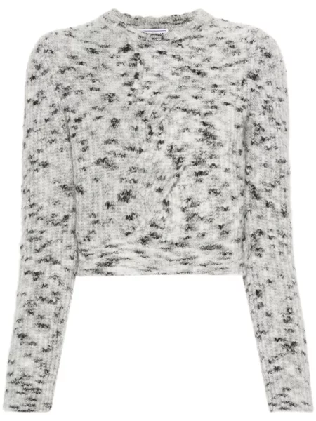 Sweter Moschino Jeans pleciony szary