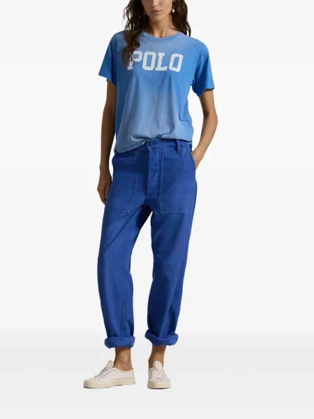 Polo Polo Ralph Lauren z twillu do kolan plisowane żółte