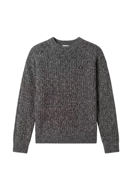 Pulover Calvin Klein cu autograf gri