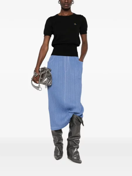 Къс топ Vivienne Westwood бродиран черно