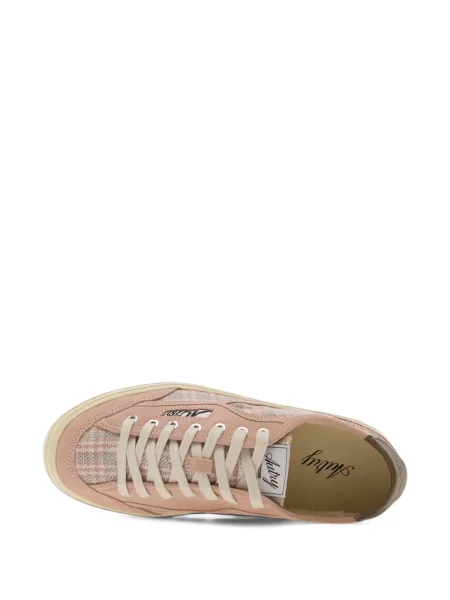 Sneakerși Autry din piele de căprioară în carouri cu imagine roz