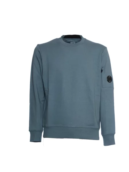 Bluza nierozpinana C.p. Company polarowa z okrągłym dekoltem niebieska