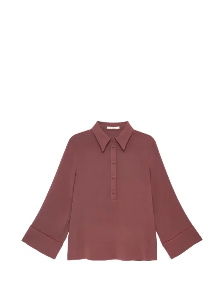 Gulerat lung tricou polo Maliparmi roșu