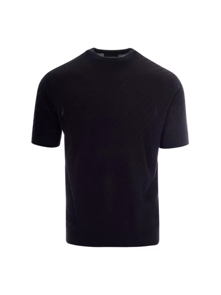 Dzianinowy sweter Emporio Armani niebieski