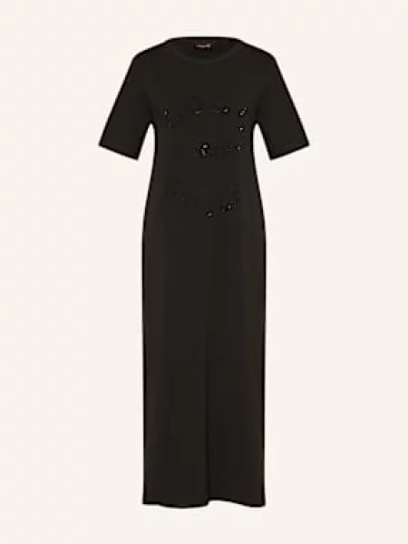 Miss Goodlife Sukienka Z Dżerseju Z Ozdobnymi Kamykami schwarz czarna