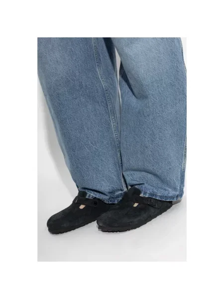 Klapki Birkenstock skórzane czarne
