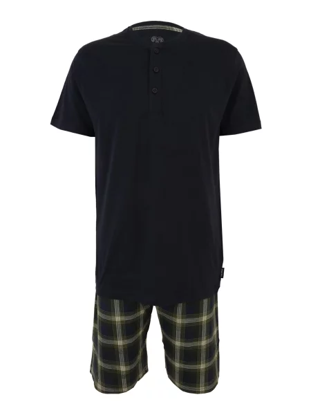 CECEBA Pijama scurtă albastru marin / verde / negru alb