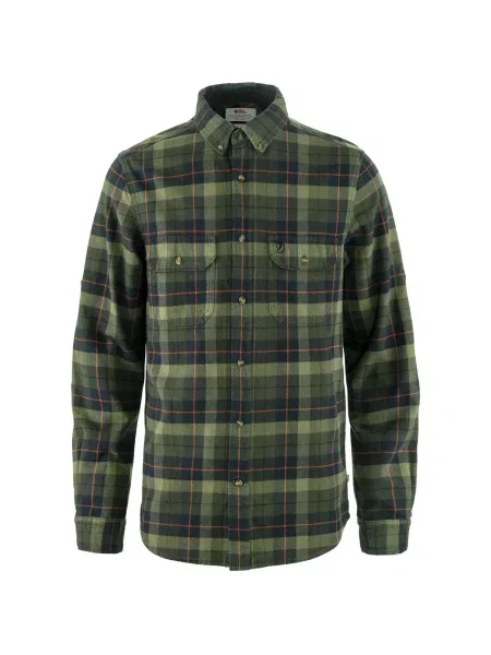 Cămașă Fjallraven de flanelă verde