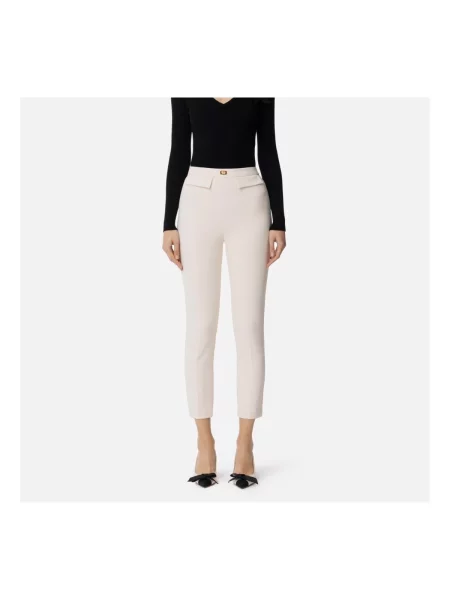 Pantaloni Elisabetta Franchi alb