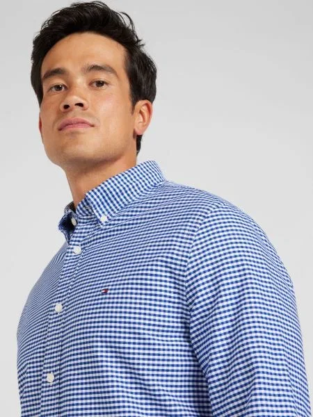 TOMMY HILFIGER Cămașă HERITAGE albastru alb