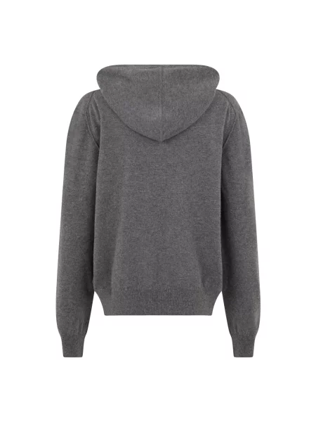 Bluza z kapturem Maison Margiela wełniana z kapturem szara