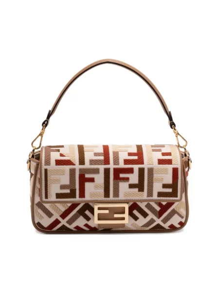 Haftowana torebka Fendi Baguette płócienna