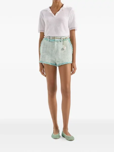 Kołnierzykowy top Genny biały