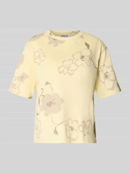 T-shirt we wzór na całej powierzchni z okrągłym dekoltem Jake*s Studio Woman