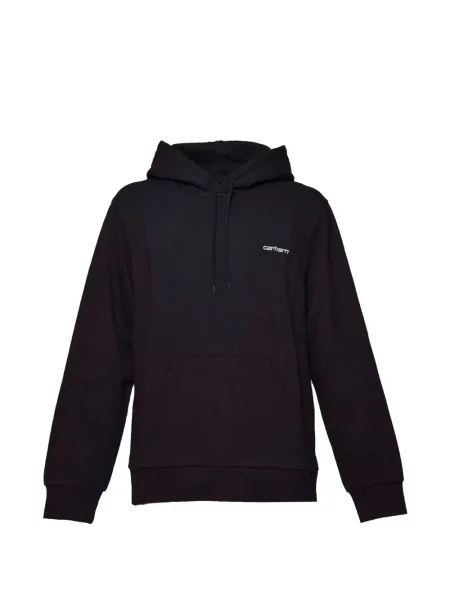Hanorac cu glugă Carhartt Wip cu broderie lung negru