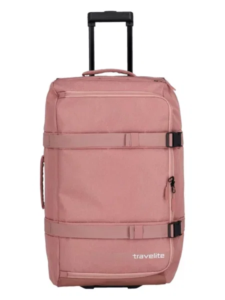 TRAVELITE Gurulós bőröndök rózsaszín