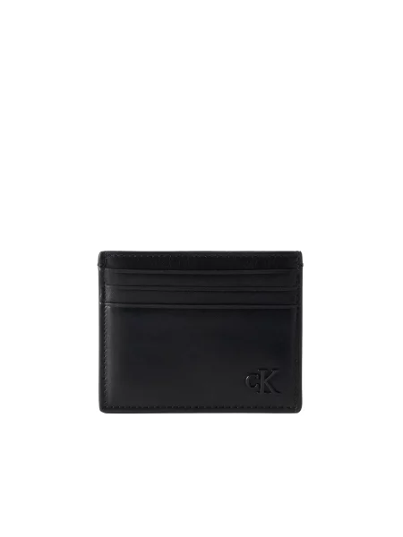 Portofel Calvin Klein din piele de căprioară negru