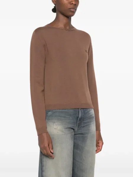 Pulover Ermanno Firenze cu broderie maro