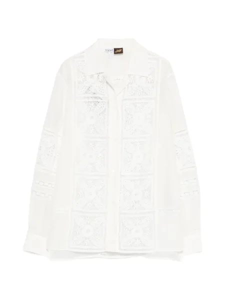 Cămașă Loewe din dantelă alb