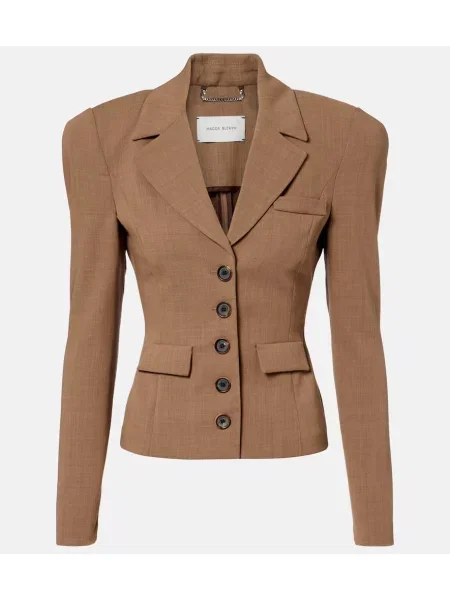 Sacou Magda Butrym de lână maro