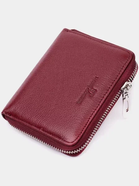 Кожаный кошелек St Leather Accessories бордовый
