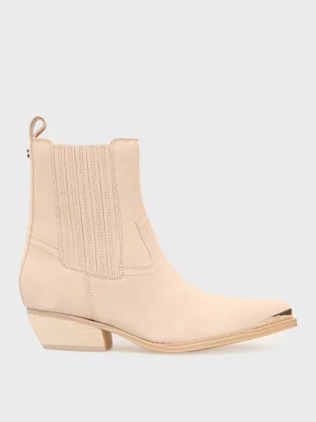 Замшевые ботинки Guess бежевые