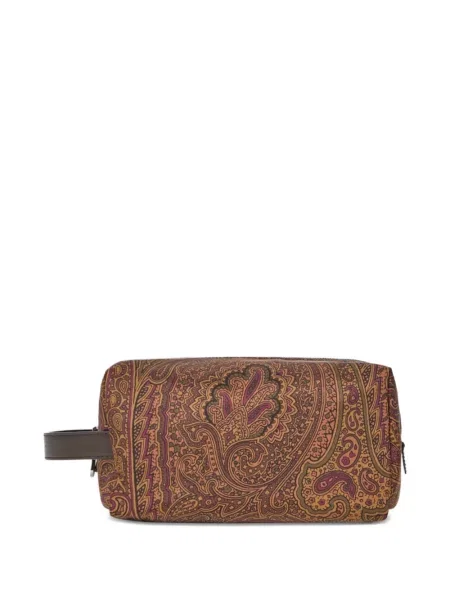 Geantă Etro cu imagine cu model paisley maro