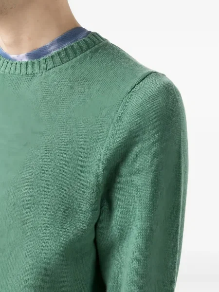 Pulover Drumohr din cașmir cu decolteu rotund verde