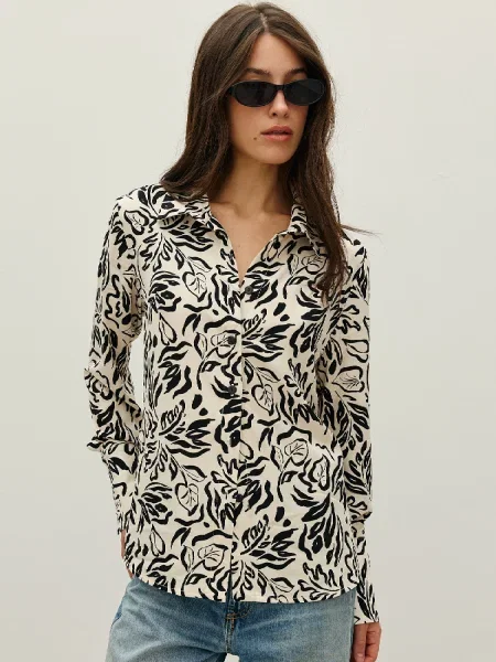 Рубашка Ricamare черная