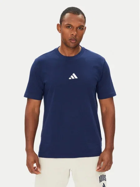 Adidas Póló Essentials Small Logo Regular Fit sötétkék