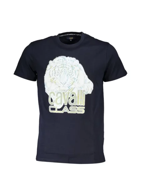 Tricou Cavalli Class cu imagine cu dungi de tigru albastru