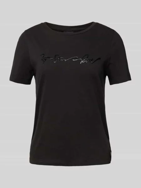 T-shirt z nadrukiem z logo G-star Raw czarna