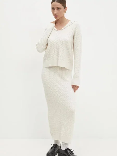 Пуловер и пола Answear Lab бежово