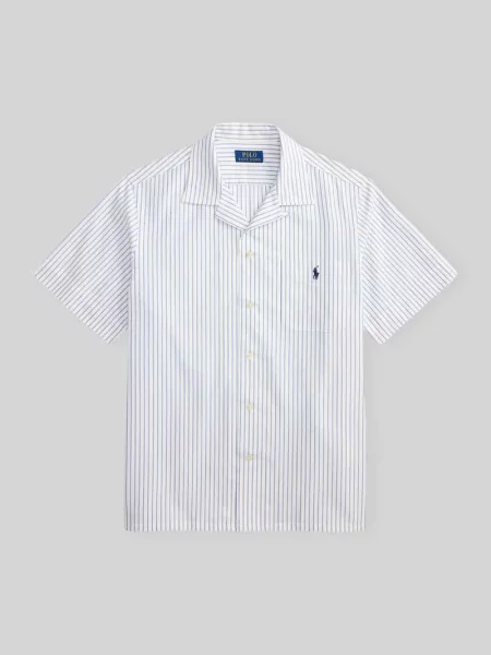 Koszula casual o kroju relaxed fit z czystej bawełny Polo Ralph Lauren niebieska