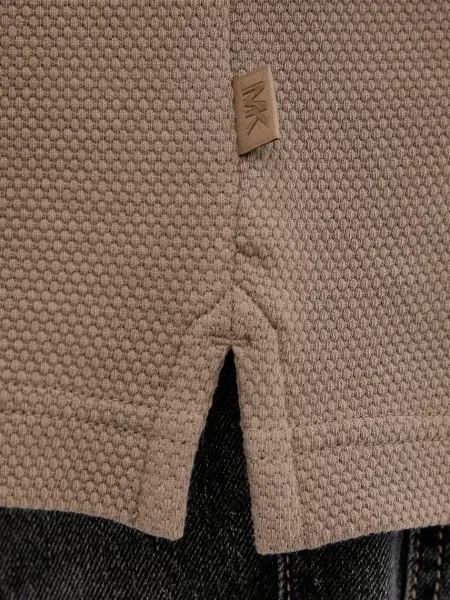 Однотонное поло Michael Kors коричневое
