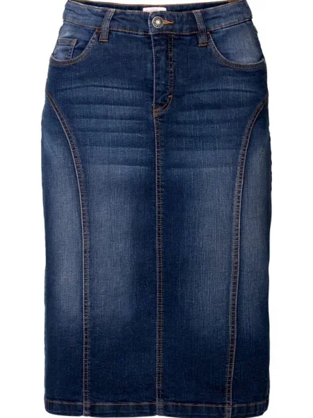 SHEEGO Fustă denim albastru