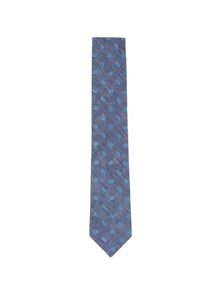 Cravată Zegna cu model paisley albastru