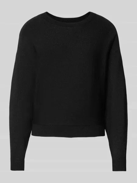 Sweter o kroju relaxed fit z dzianiny z mieszanki model ‘HAPPYGLITTER’ Vero Moda czarny