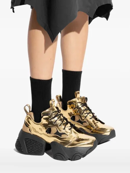 Sneakerși Noir Kei Ninomiya cu platformă auriu