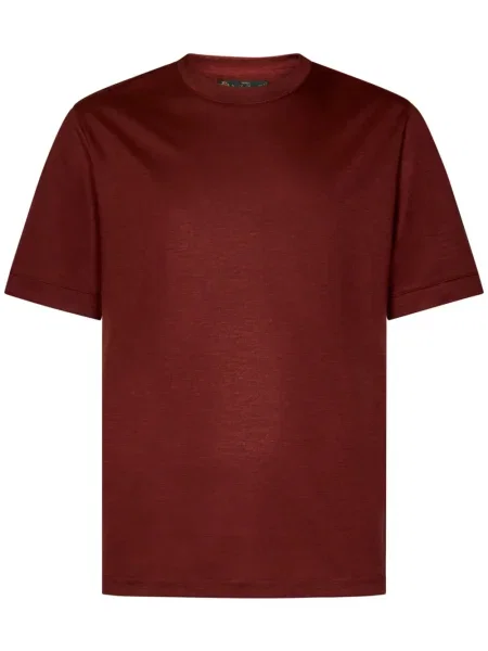 Tricou Franzese Collection din cașmir roșu