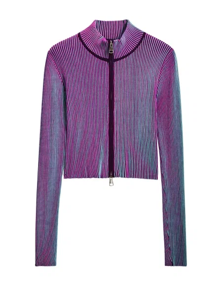 Desigual Kardigan nebesko plava / vina / ljubičasta crvena