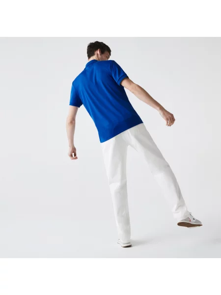 Lacoste Koszulka Polo Regular Fit Z Bawełny Pima niebieska