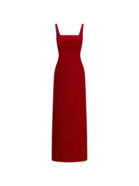Rochie maxi The Arkow din crep roșu